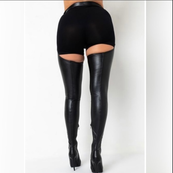 SOLD…. AZALEA WANG/ BRAND NEW/ Belted Gladiator Thigh High Boots - Picture 4 of 6